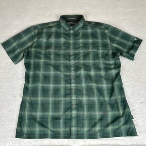 Kuhl Response Shirt Green Size XL Eluxur Plaid Short-Sleeve Hiking Outdoor